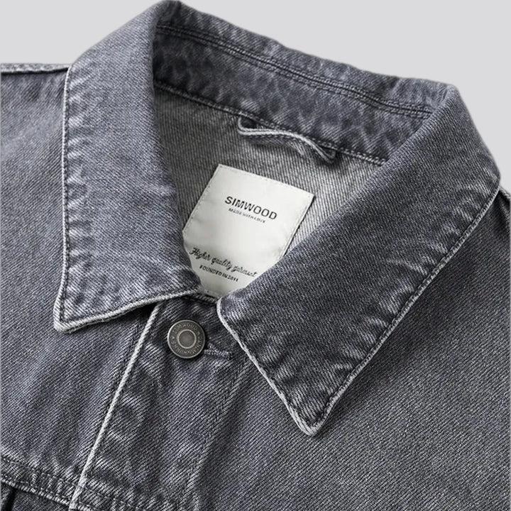 Classic faded men's jeans trucker jacket