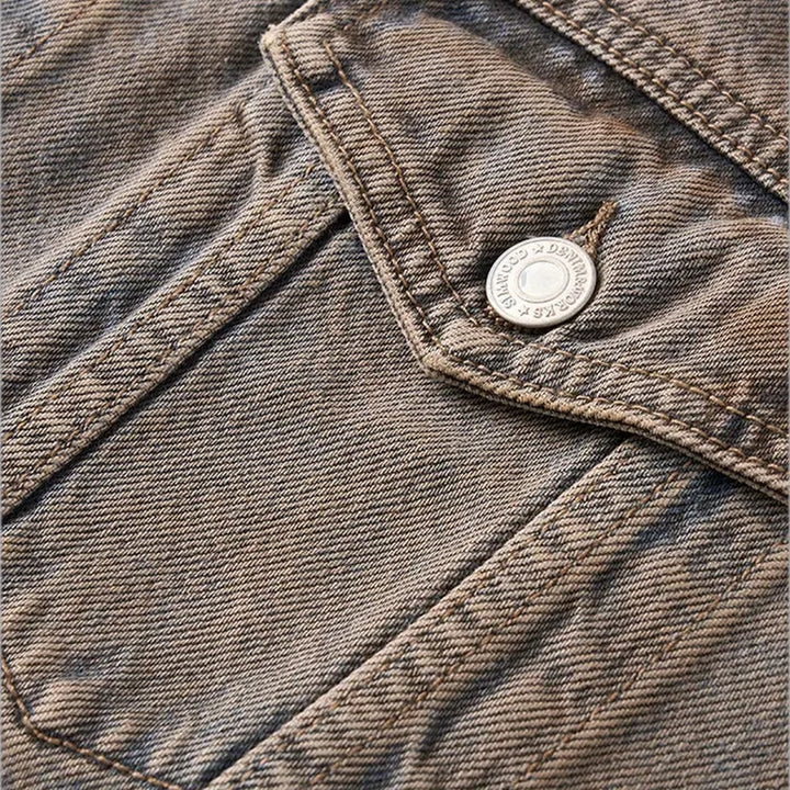 Retro style men's jean trucker jacket