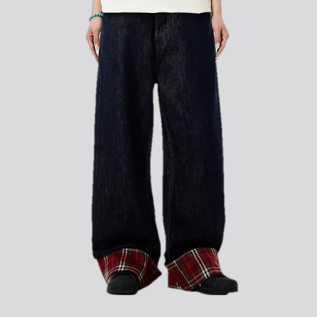 90s Style Checkerboard Slouchy Men's Jeans | Jeans4you.shop