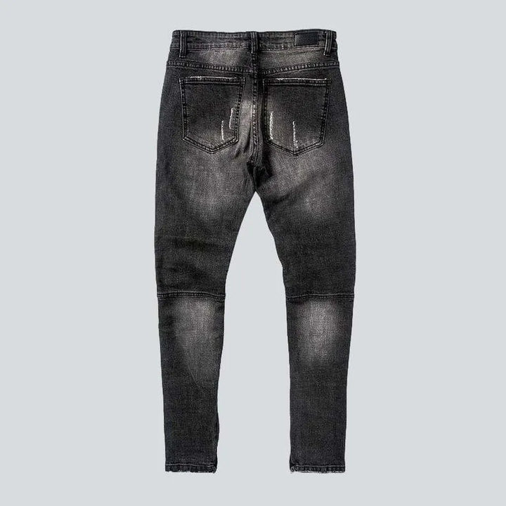 Distressed knees jeans for men