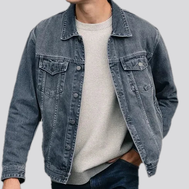 Classic Faded Men's Jeans Trucker Jacket | Jeans4you.shop