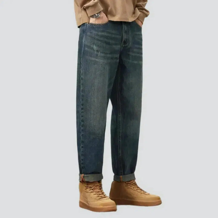 Whiskered fashion jeans
 for men