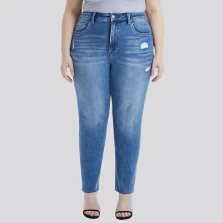Sanded slim jeans
 for women