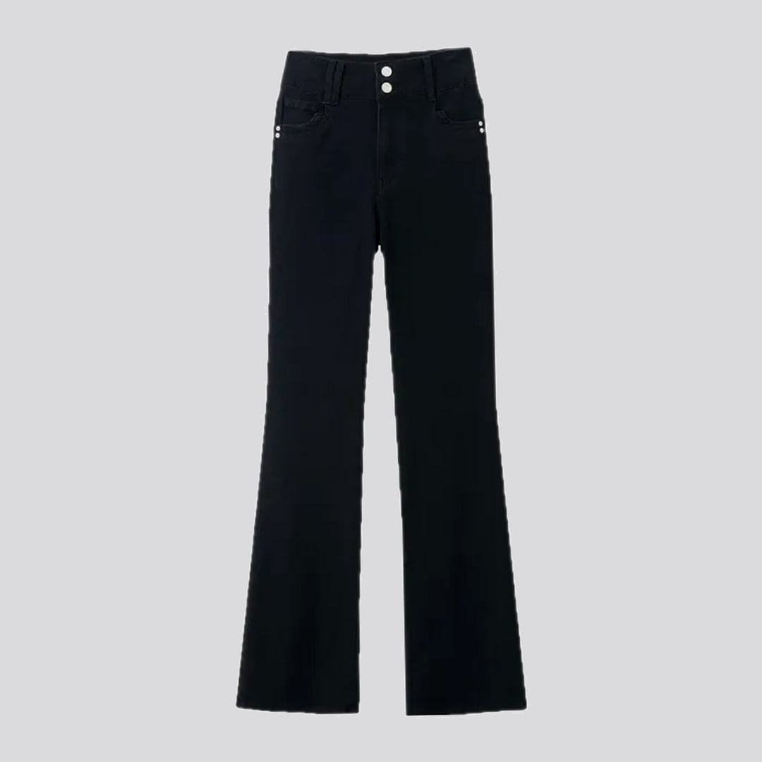 Fashionable bootcut high waist jeans for women
