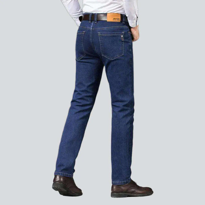 Business casual elastic men's jeans