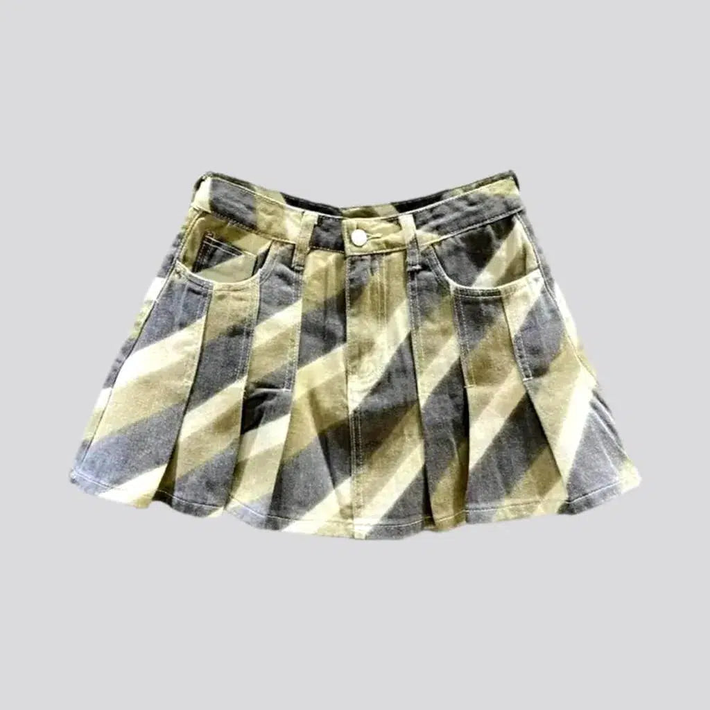 Pleated jean skort
 for women | Jeans4you.shop